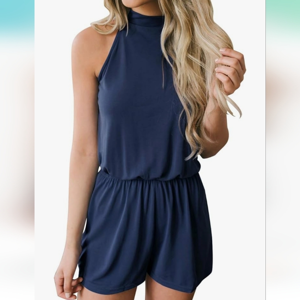 Halter Romper with Pockets